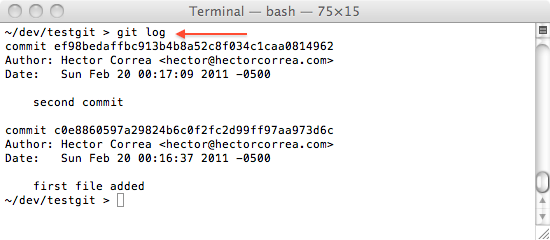 git log