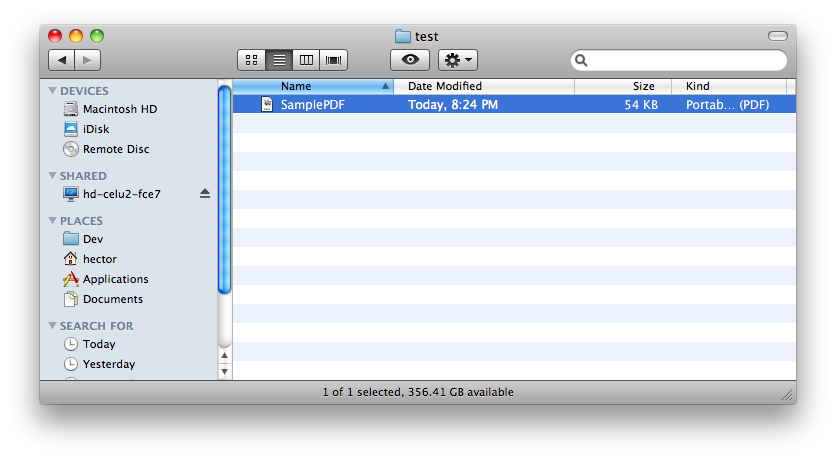 NAS file from OS X