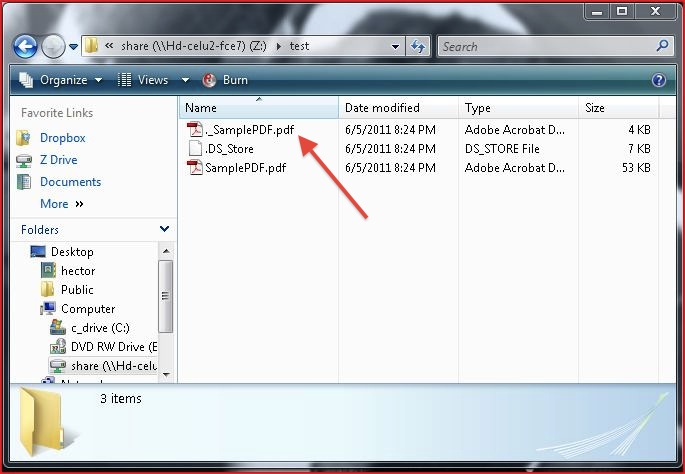 NAS file from Windows